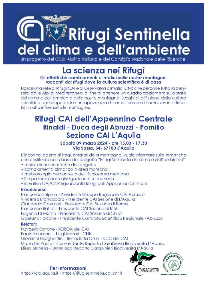 La scienza nei Rifugi