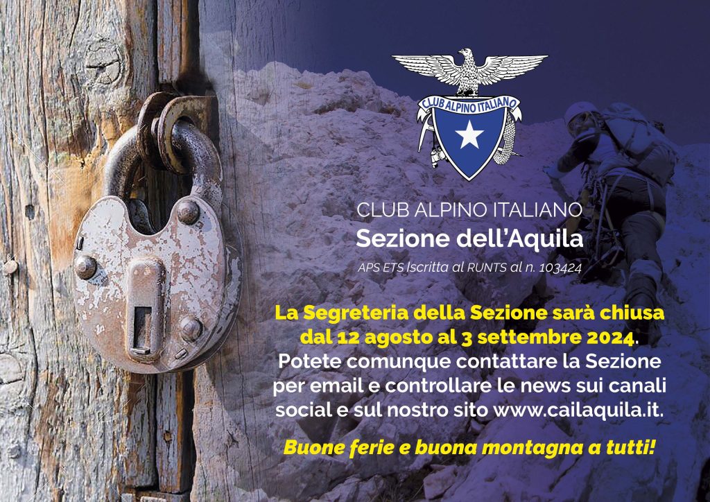 Chiusura estiva segreteria